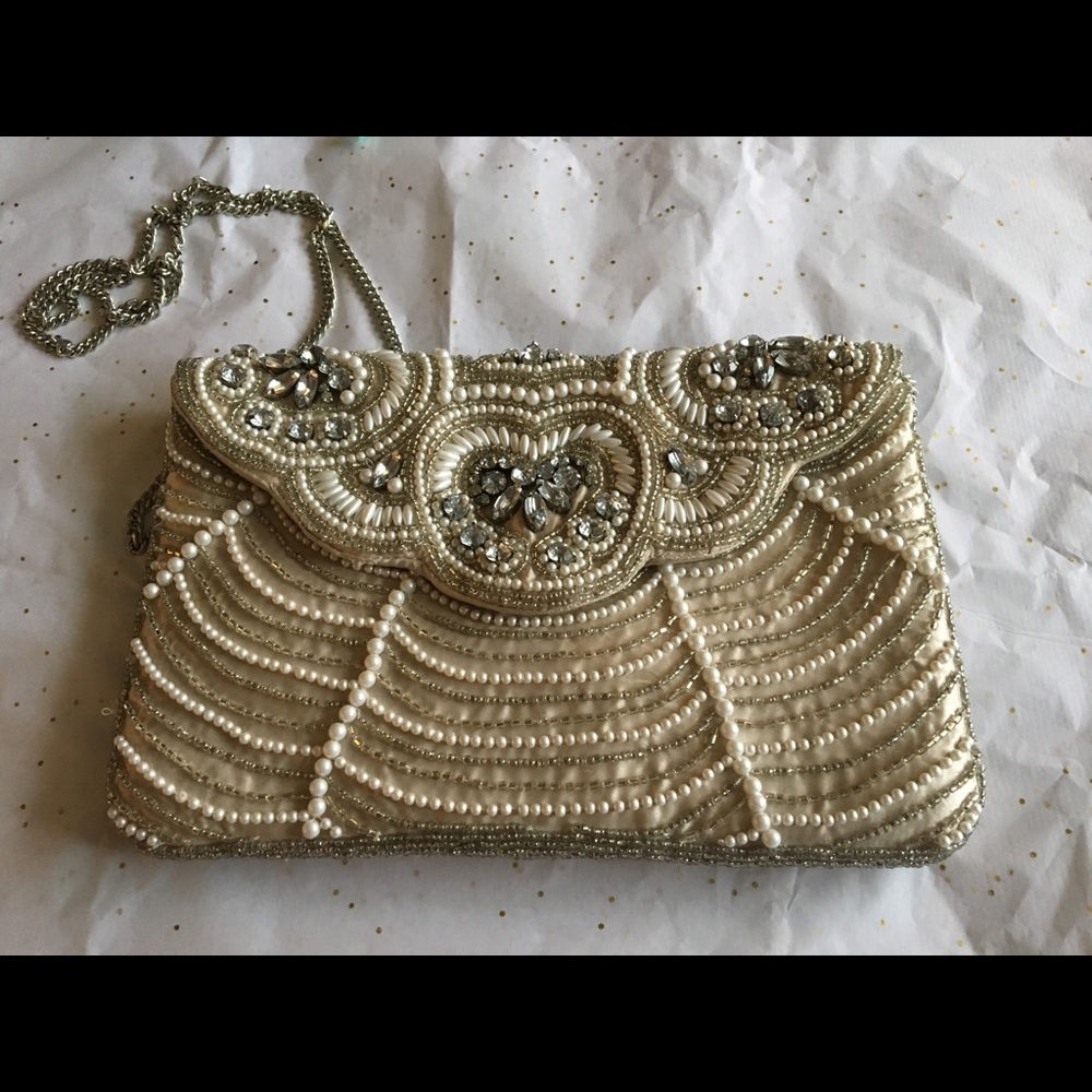Charlie Charlie beaded clutch